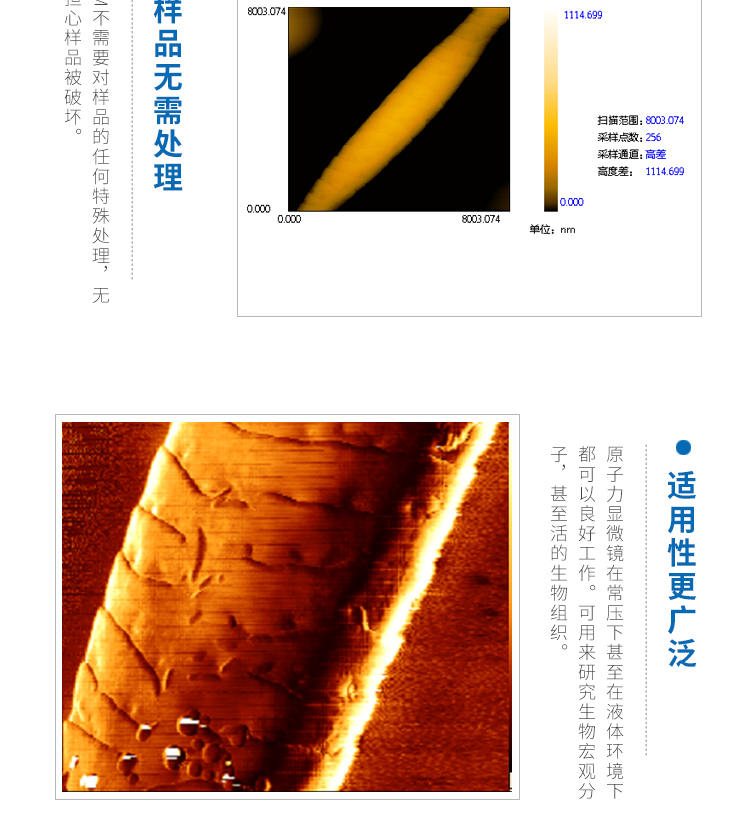 扫描探针显微镜spm 原子力显微镜afm 纳米级表面形貌粗糙观测