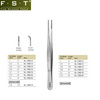 FST窄型组织齿镊11002-12 FST窄型组织齿弯镊11003-12