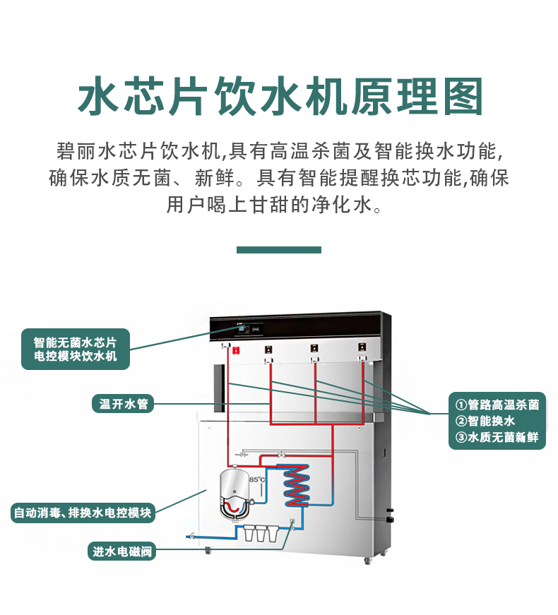 适合200人使用中小学节能直饮水机校园温开水直饮水机
