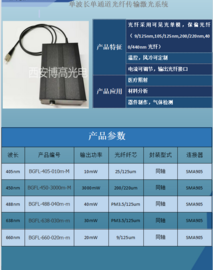 单波长单通道光纤传输激光系统