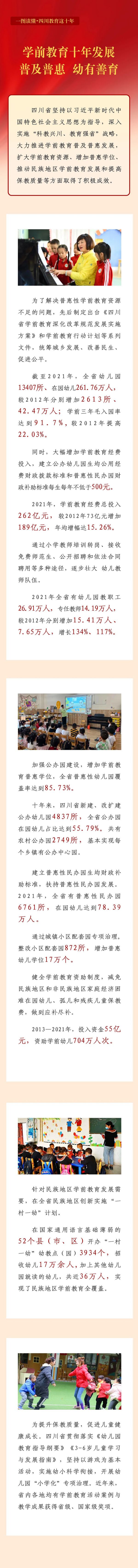 四川教育這十年｜普及普惠 幼有善育