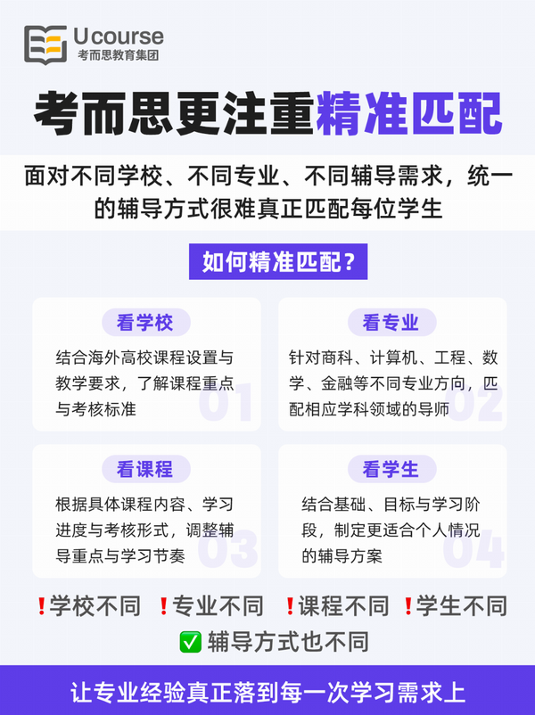 留学生课程辅导选择考而思8大理由