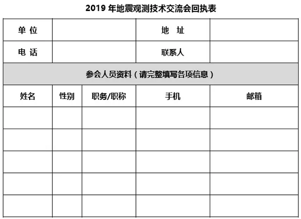 一号通知丨2019年地震观测技术交流会