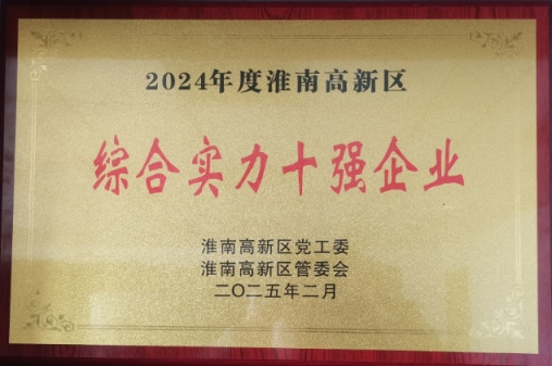 安徽理工大学科技园荣获2024年“淮南高新区综合实力十强企业”